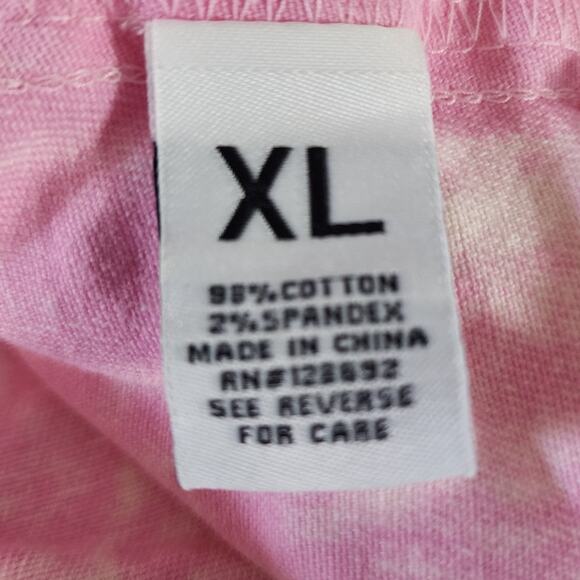 Madden NYC Cropped Tie Dye Raw Hem Pink White Denim Jean Jacket Size XL - Picture 6 of 6